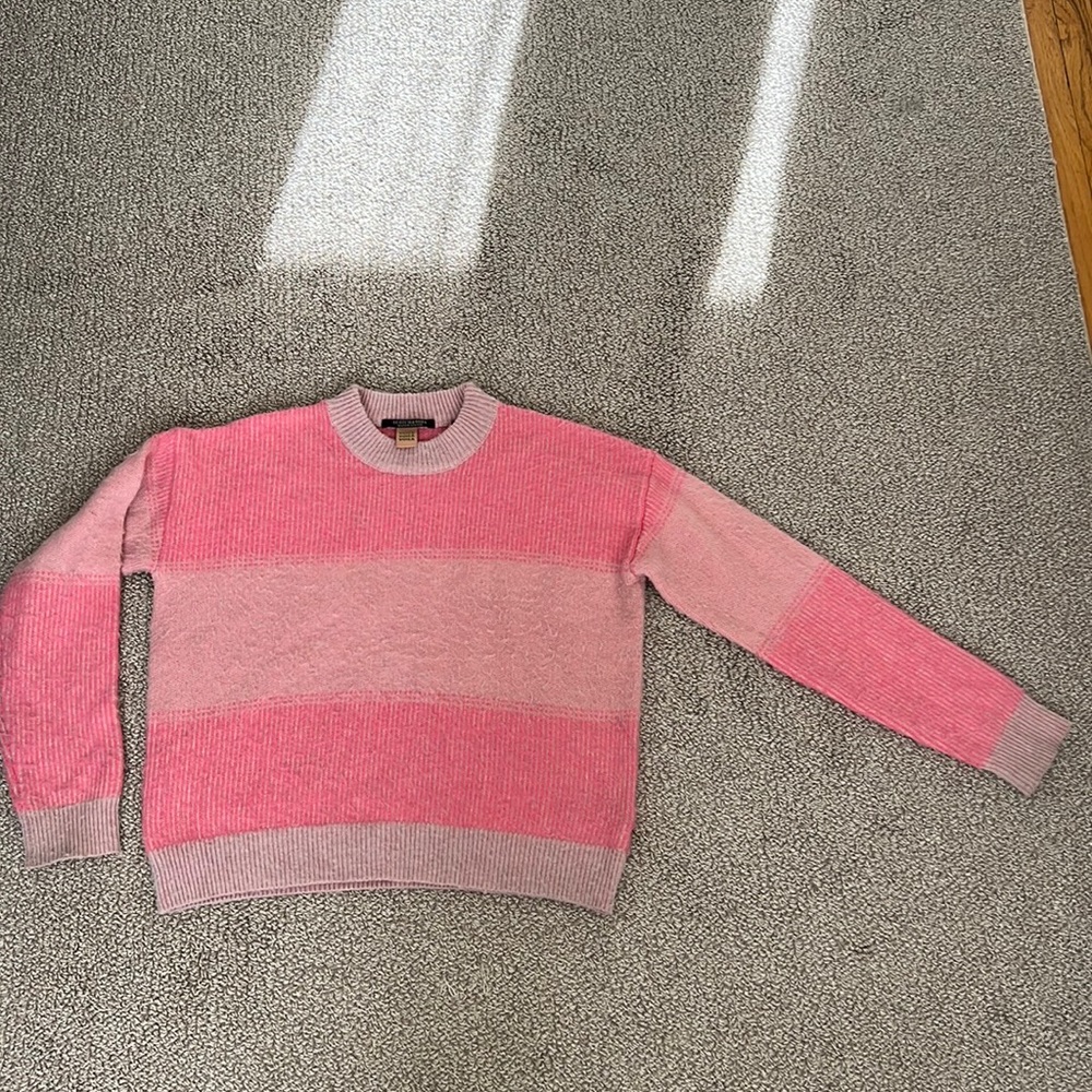 Voila!  Beautiful pink Ombré sweater